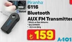 PİRANHA 6116 BLUETOOTH AUX FM TRANSMİTTER fiyat ve kampanya bilgisi